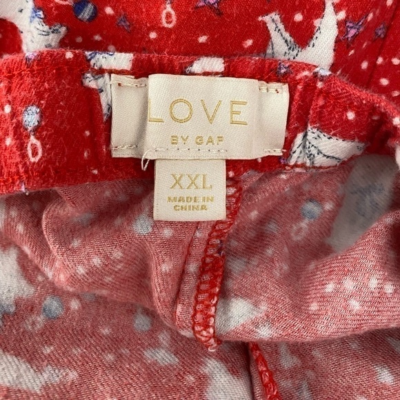 LOVE BY GAP CHRISTMAS FOX PAJAMA PANTS SIZE XXL - Picture 3 of 5
